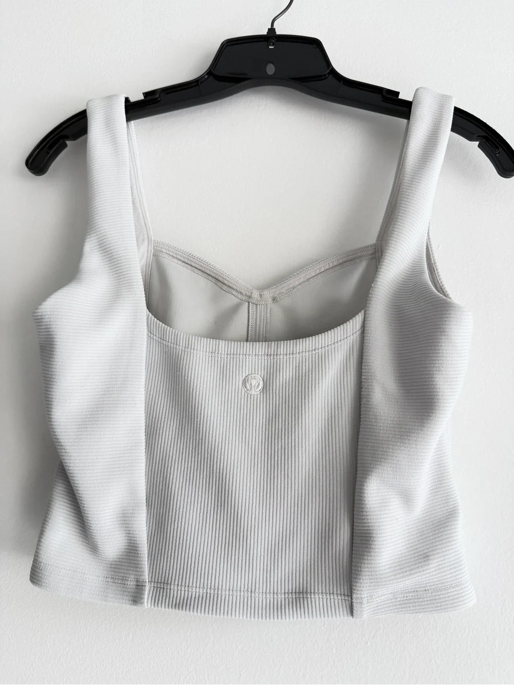 Lululemon Ribbed Softstreme Sweetheart Tank Top White Light Vapor S 8881